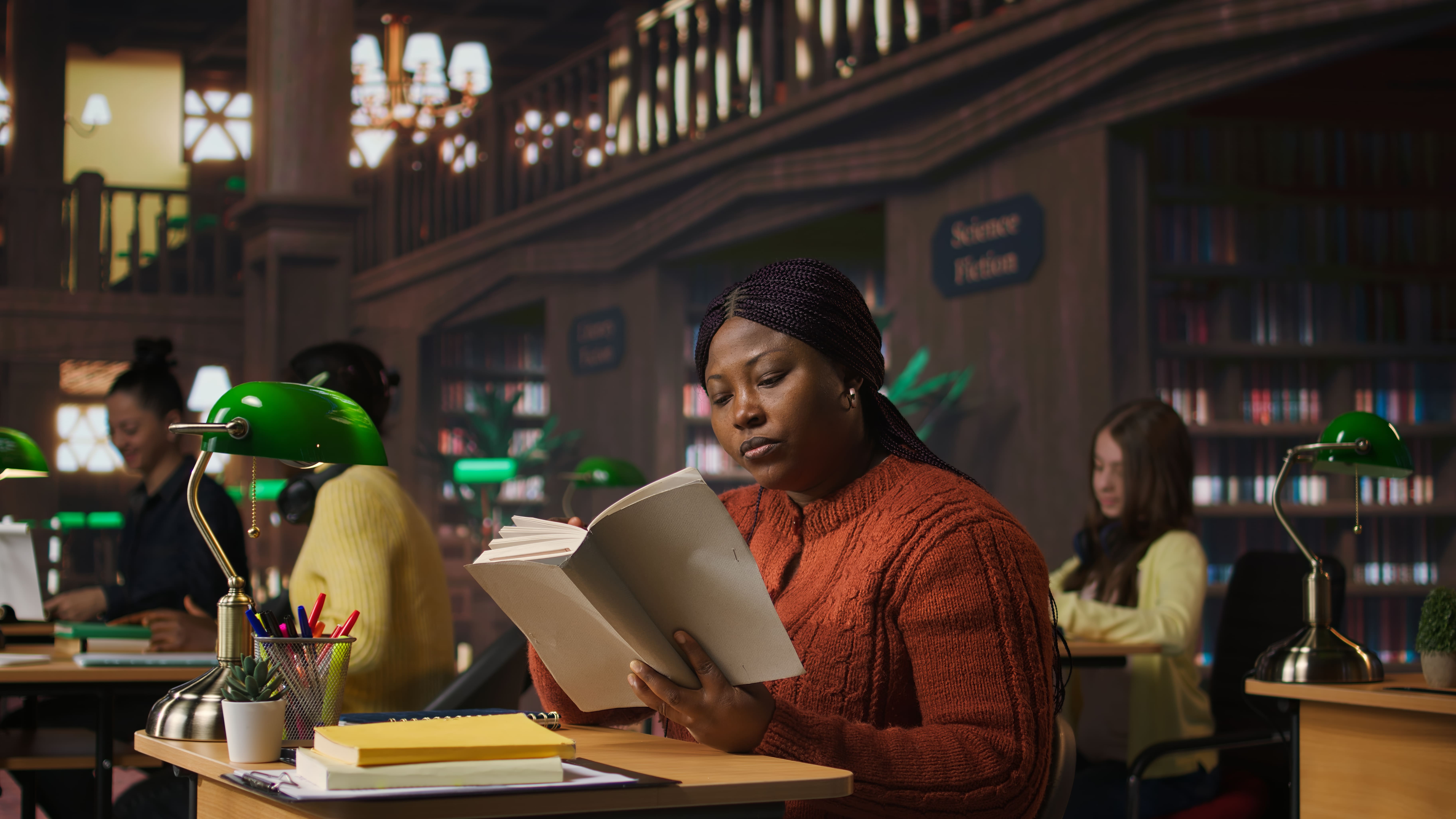 Illustration Étudiant Révisant